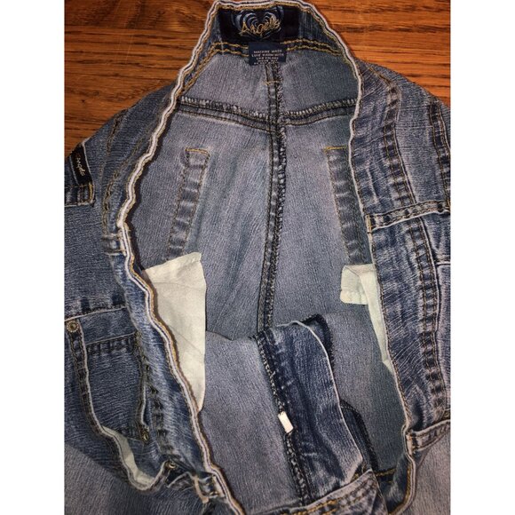 Angels Women's Embellished Butterfly Embroidery Baggy Jeans Faded Size 18 - Picture 5 of 16